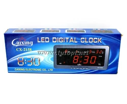 Электронный будильник Caixing - CX-2158 в розетку 220V + Температура