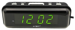 Электронный будильник VST-738 в розетку 220V "Зеленое свечение"
