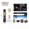 Фонарь Police WD244/ P90 LED/ microUSB/ Боковая подсветка/ Zoom/