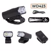 Велосипедный фонарик аккумуляторный, MicroUSB / 2LED /  WD423
