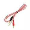 Аудио-видео кабель AV 3.5 Jack (тюльпан 2), (Силикон) 1,5м