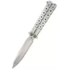 Нож бабочка Shaf 2396 "Серебро кирпич в точку"