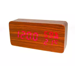 Часы-Будильник VST-862S-4-Red с температурой и подсветкой