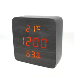 Часы-Будильник VST-872S-1-Red с температурой и подсветкой