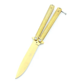 Нож бабочка Benchmade золотой 1045
