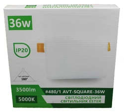 #480/1 AVT-SQUARE ESTER-36W Pure White Светодиодный светильник