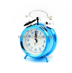 Часы - Будильник колокольчик 1904-1 Синие 10*7*5