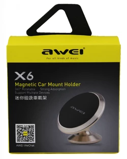 Магнитный держатель для телефона в автомобиль AWEI X6