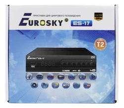 ТВ-ресивер тюнер Eurosky ES-17 / металический корпус / DVB-T 2 (Гарантия 1год)