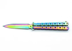 Нож бабочка Shaf 2400 "Цветной кирпич в точку"