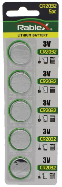 Батарейки-Таблетки Rablex CR2032 блистер - 5шт.