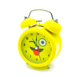 Часы - Будильник колокольчик 3010 Желтый Смайлик