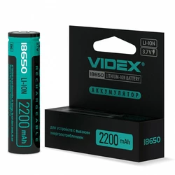 Аккумулятор Videx 18650 с защитой 2200 mAh 3.7V