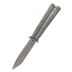 Нож бабочка серебряный дракон A751