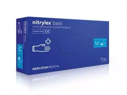 Перчатки нитриловые NITRYLEX BASIC М / 100шт