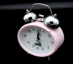 Часы-будильник 6003 10*14*5 Розовые