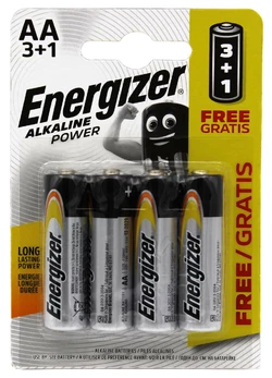 Батарейка Energizer R6/AA Alkaline / блистр 4шт