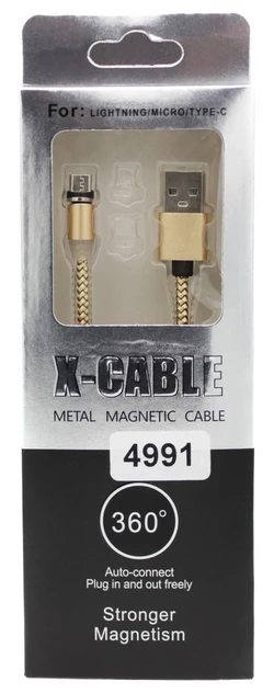 Магнитный кабель для андроид MicroUSB (M3) 4991