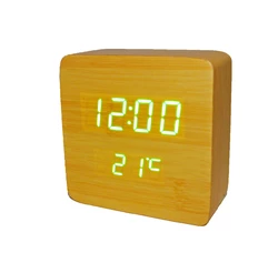 Часы-Будильник VST-872-3-Green с температурой и подсветкой