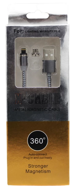Магнитный кабель 2 в 1 для Lightning Apple и MicroUSB