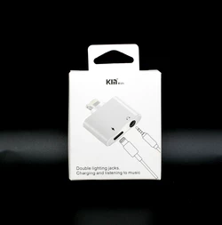 Кабель-переходник 2 в 1 для подключения наушников и зарядки iPhone KY-168