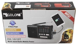 Радиоприёмник Golon RX-182BT/ Аккумуляторный/ USB/ SD/