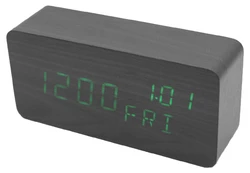 Часы-Будильник VST-862W-1-Green с температурой и подсветкой