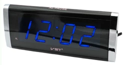 Электронный будильник VST-730 в розетку 220V "Синее свечение"