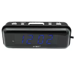 Электронный будильник VST-738 в розетку 220V "Синее свечение"