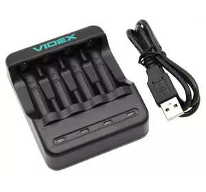 Зарядное устройство для аккумуляторов Videx N400 на 4 AA/AAA R3/R6 1.2V
