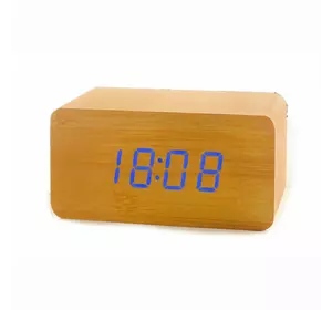 Часы-Будильник VST-863-3-Blue с температурой и подсветкой