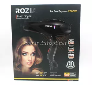Фен для укладки волос c насадкой Rozia HC8306, мощностью 2000w