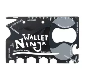 Мультитул кредитка нож Ninja Wallet 18 в 1