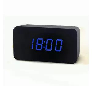 Часы-Будильник VST-863-1-Blue с температурой и подсветкой
