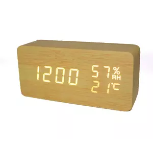 Часы-Будильник VST-862S-2-White с температурой и подсветкой