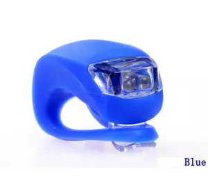 Велосипедный маячок, мигалка силиконовая, синий (светит синим)