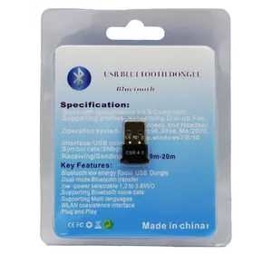 USB Bluetooth v4.0 adapter CSR мини адаптер