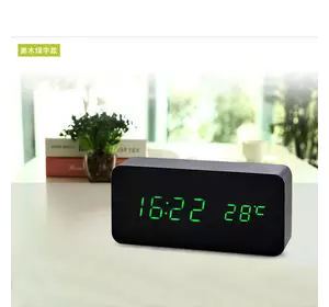 Часы-Будильник VST-862-1-Green с температурой и подсветкой