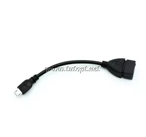 Переходник USB - micro USB черный 4755
