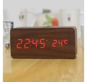 Часы-Будильник VST-862-4-Red с температурой и подсветкой