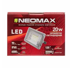 Прожектор LED Neomax 20W LED IP65 6000K (11см*8см)
