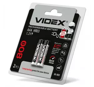 Аккумулятор VIDEX HR03 AAA 800Mh 1 шт.