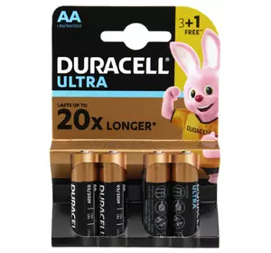 Батарейки Duracell Ultra LR6/AA блистер - 4шт.