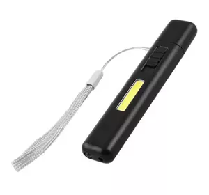 Фонарь брелок 41L-UV+COB (ультрафиолет), лазер, встроенный аккумулятор, USB