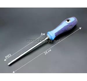 Отвертка двухстороняя с резиновой ручкой боковой Большая