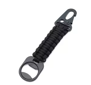 Брелок - Карабин для ключей с открывалкой черный