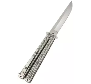 Нож бабочка Zigzag silver A808