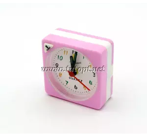 Часы будильник 6621-1/ 5.5*5.5*2.2/ 1R6/ Розовый