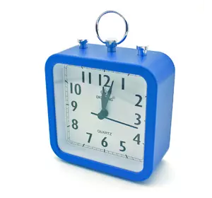 Часы-будильник OS-002 10*13.5*4.5 Синие