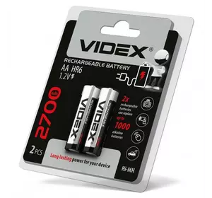 Аккумулятор VIDEX HR6 AA 2700mAh 1 шт.